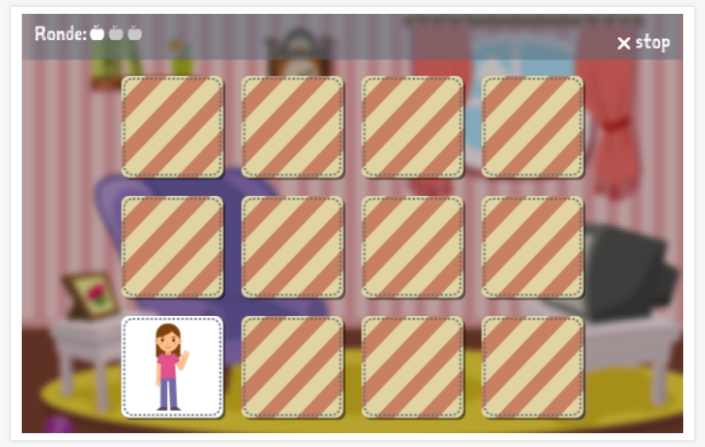 Memoryspel van het thema Mensen van de app Duits voor kinderen