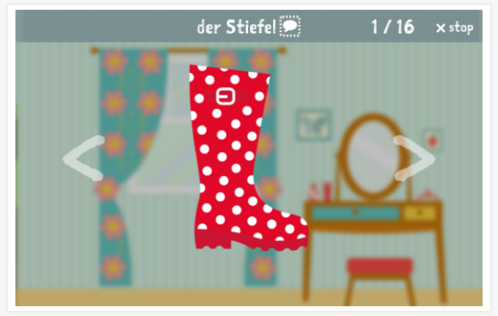 Voorstelling van het thema Kleding van de app Duits voor kinderen