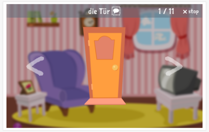 Voorstelling van het thema Thuis van de app Duits voor kinderen