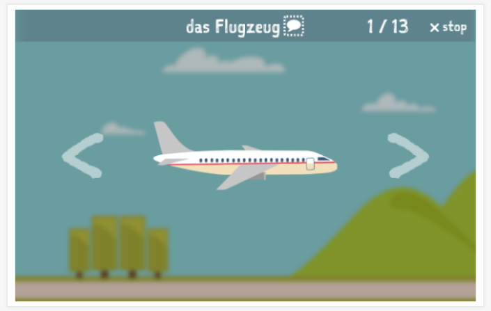 Voorstelling van het thema Vervoer van de app Duits voor kinderen