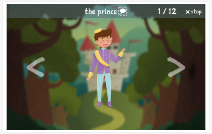 Voorstelling van het thema Sprookjes van de app Engels voor kinderen