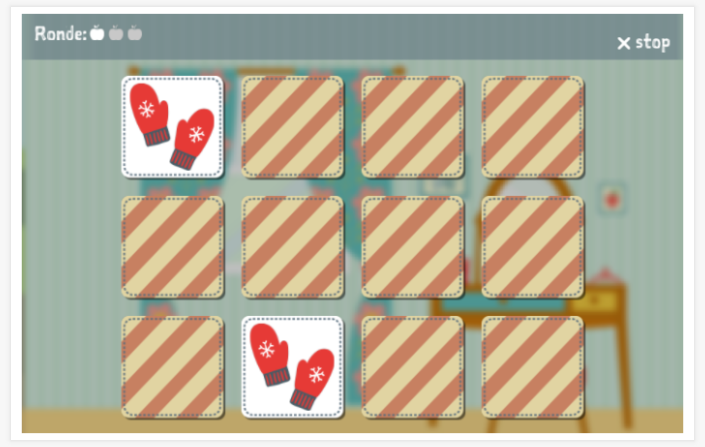 Memoryspel van het thema Kleding van de app Esperanto voor kinderen