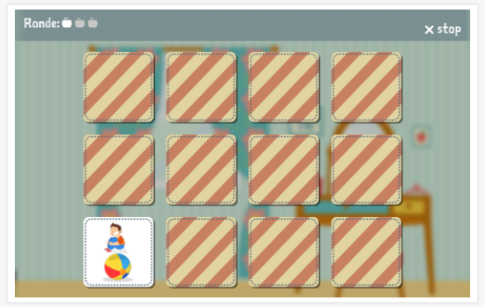 Memoryspel van het thema Waar sta ik van de app Spaans voor kinderen