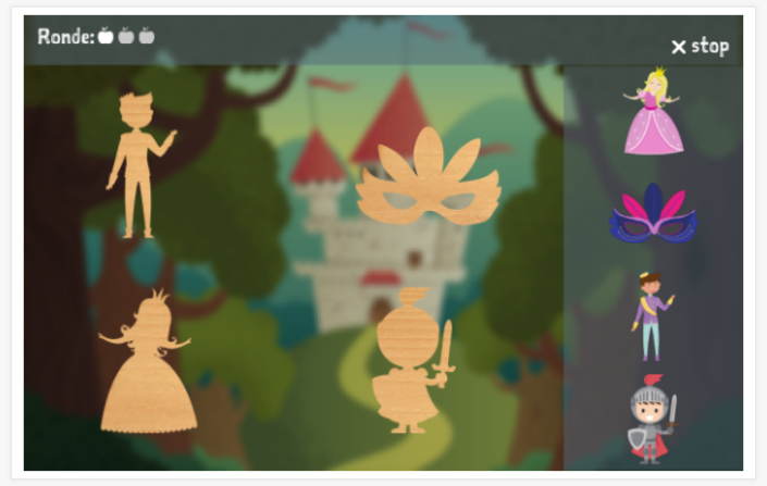 Puzzelspel van het thema Sprookjes van de app Frans voor kinderen