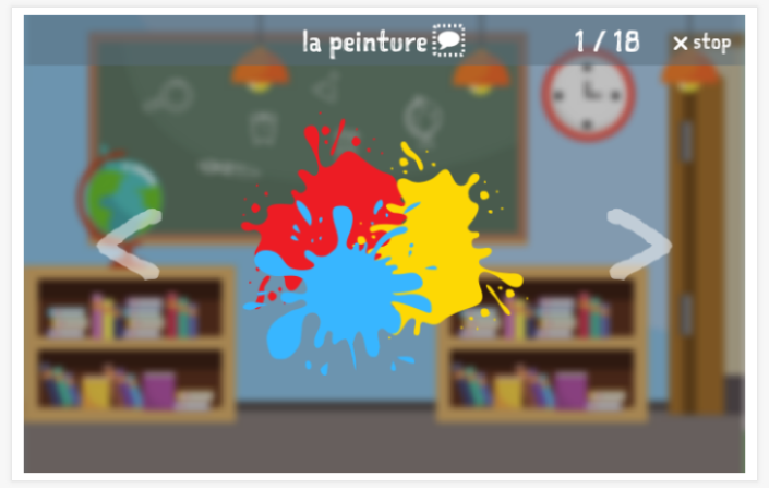 Voorstelling van het thema Knutselen van de app Frans voor kinderen