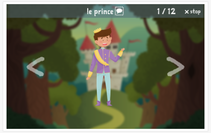 Voorstelling van het thema Sprookjes van de app Frans voor kinderen