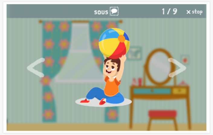 Voorstelling van het thema Waar sta ik van de app Frans voor kinderen