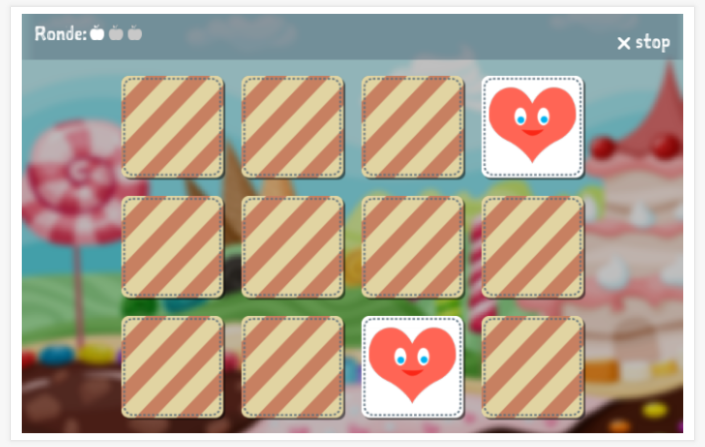 Memoryspel van het thema Vormen van de app Nederlands voor kinderen