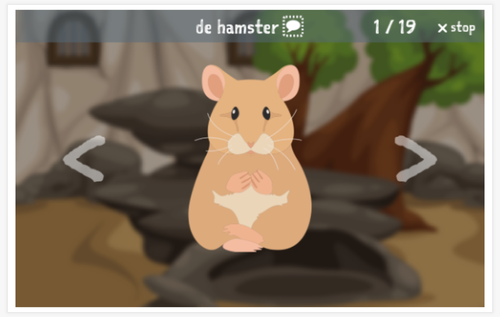 Voorstelling van het thema Dieren van de app Nederlands voor kinderen
