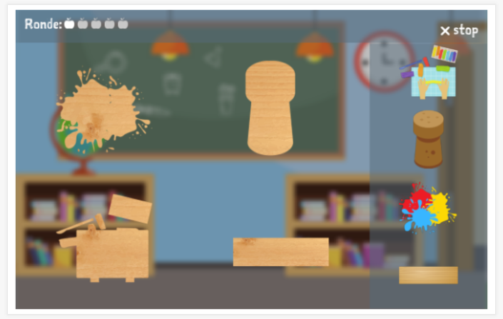 Puzzelspel van het thema Knutselen van de app Pools voor kinderen