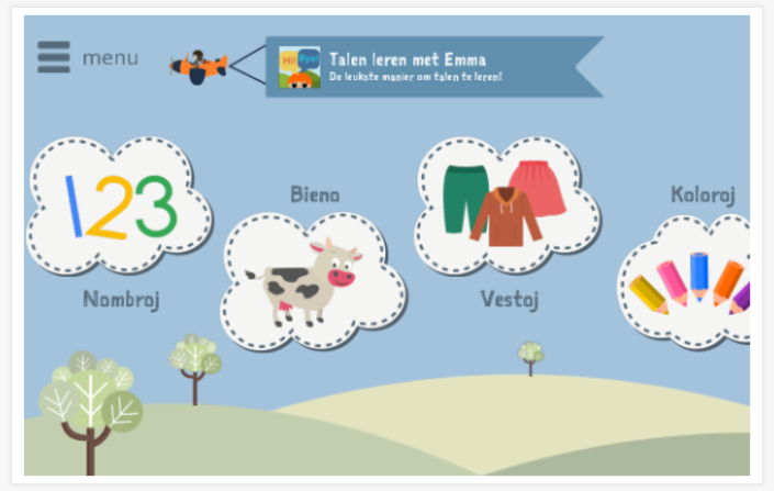Startscherm Talen Leren met Emma