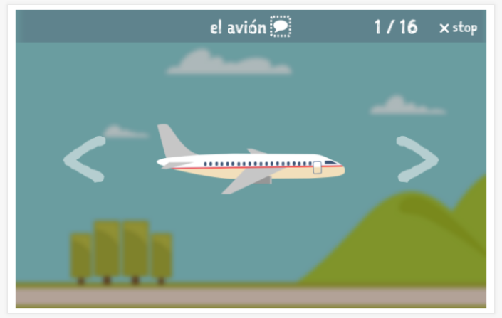 Voorstelling van het thema Vervoer van de app Spaans voor kinderen