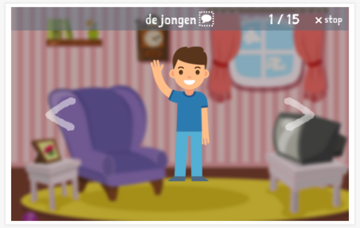 Voorstelling van het thema Mensen van de app Nederlands voor kinderen